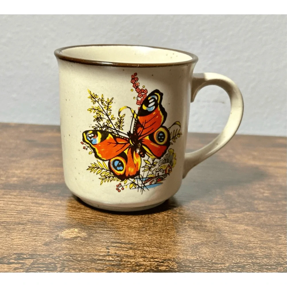 Vintage Viking Stoneware Butterfly Tea Coffee Mug Replacement